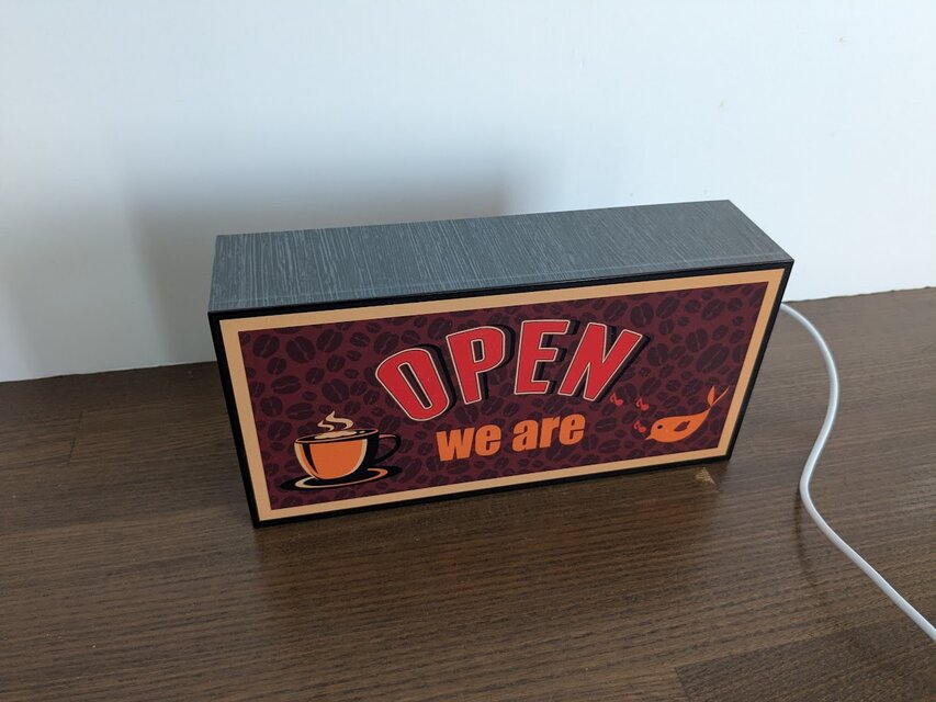 オーダー無料】OPEN CLOSE 両面サイン カフェ 喫茶 コーヒー 店舗 自宅 