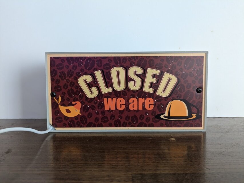 オーダー無料】OPEN CLOSE 両面サイン カフェ 喫茶 コーヒー 店舗 自宅