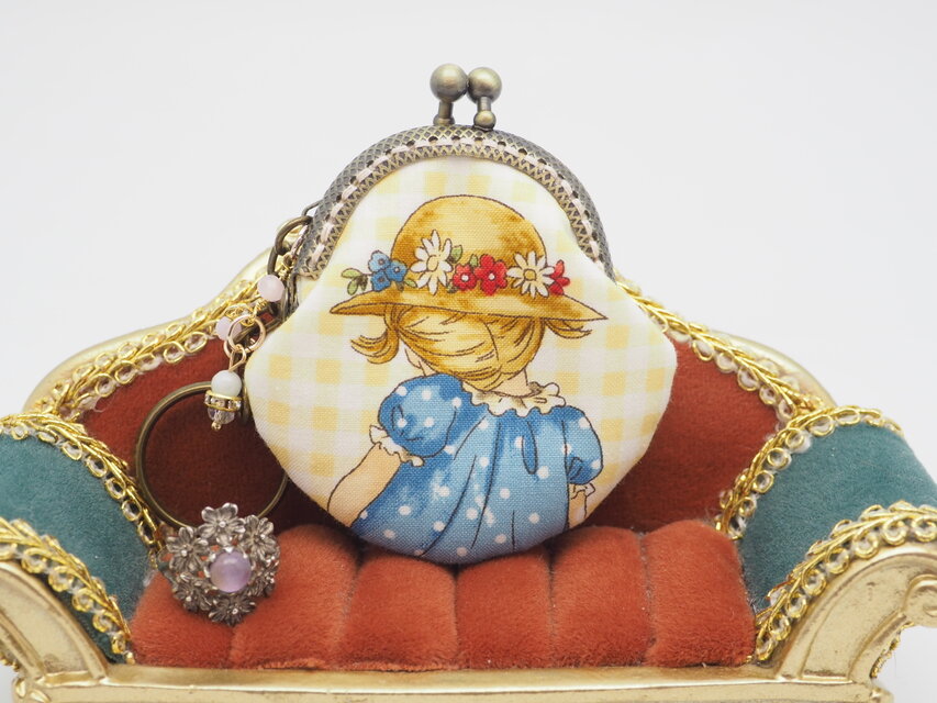 マーガレットソフィー2♡」がま口バッグチャーム（口金5センチ