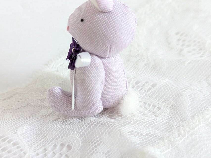 【正規品】 うさぎ ぬいぐるみ 紫 ヴィオラ バニー 上品な薄紫色のミニチュアうさぎ＊ヴィオラ | iichi 日々の暮らしを