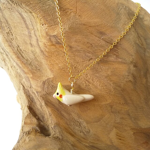 オカメインコ・ルチノーのネックレス | iichi 日々の暮らしを心地よく