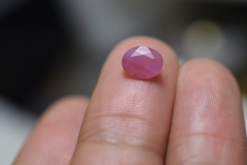 RS13-65 非加熱 1.04ct ミルキー 雫 撫子色 サファイア べドナム産