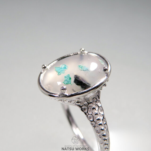 クリソコラ カルセドニー リング / Chrysocolla in Chalcedony Ring