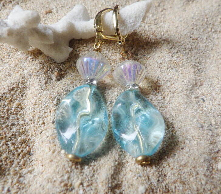 Mermaid's Perfume Bottle Earrings C 【人魚姫の香水瓶】ヴィンテージ