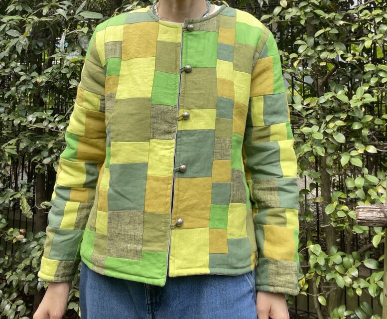 Greenclothing パッチワークジャケット パッチワークジャケット グリーン | iichi 日々の暮らしを心地よくする