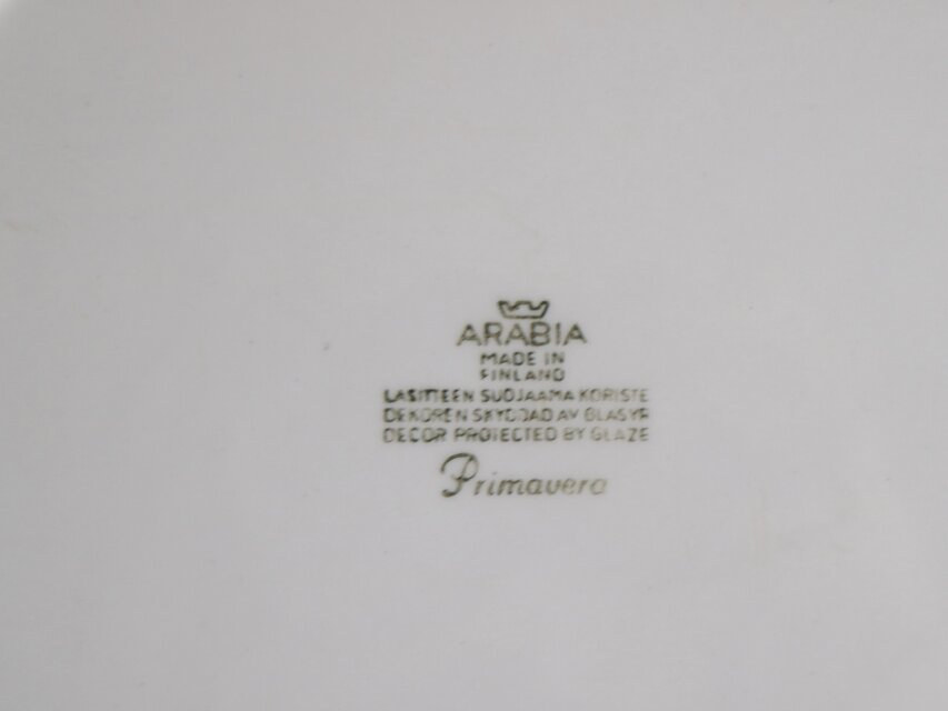 ARABIA アラビア / Primavera プリマヴェーラ / ディナープレートNo