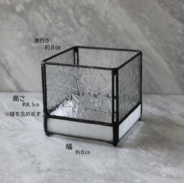 昭和硝子』キャンドルホルダー 四角 | iichi 日々の暮らしを心地よく