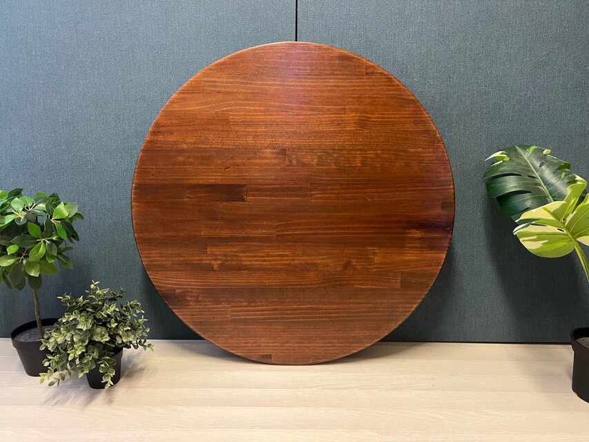 送料無料】 ローテーブル 丸形 75cm パイン ブラウン 折り畳み 木組脚
