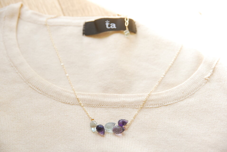 蕾ドロップフローライトのネックレス 14kgf | iichi 日々の暮らしを
