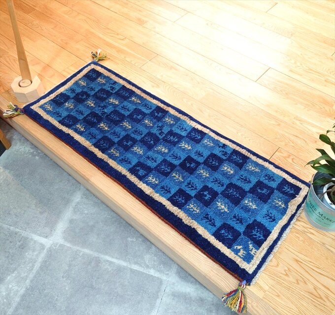 115x43cm ペルシャギャッベ ランナー (ギャベ) ペルシャ絨毯 ギャッベ