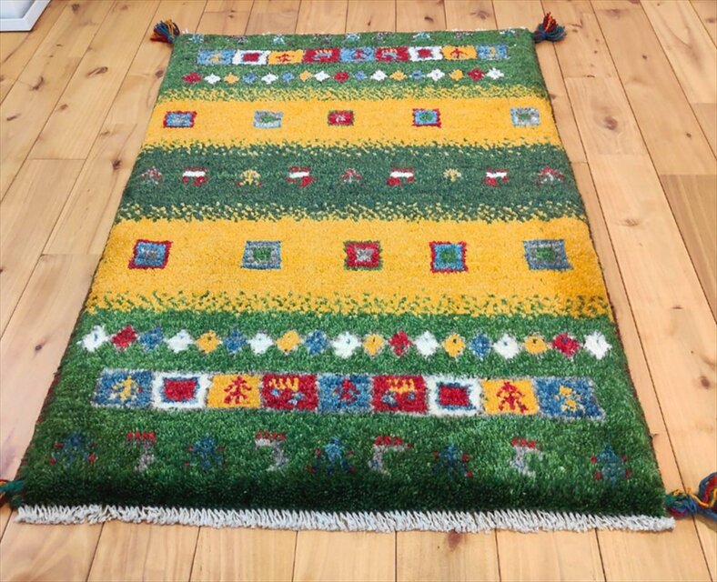 ペルシャギャッベ40x43cm(434)クッション、マット、ラグ絨毯 ペルシャギャッベ40x43cm(434)クッション、マット、ラグ絨毯 ペルシャ
