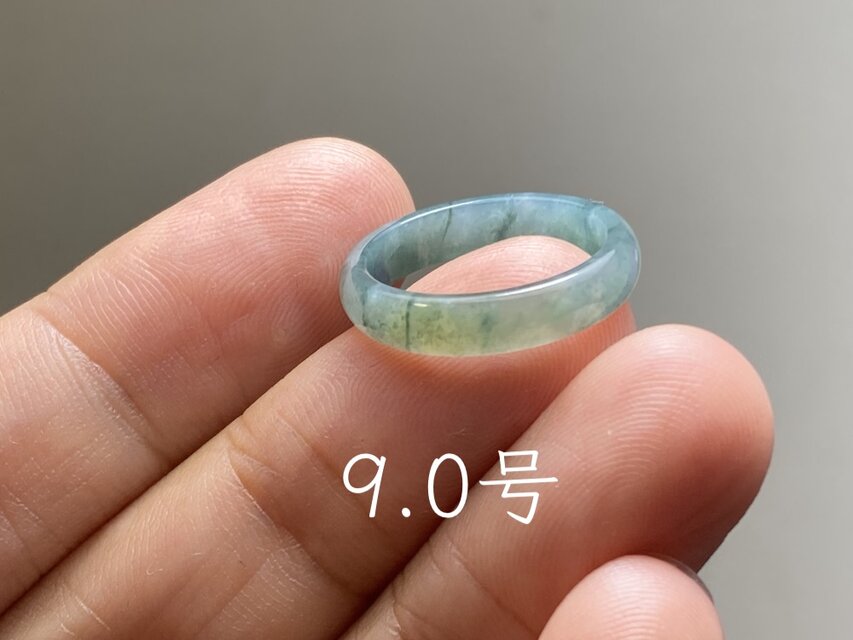L17-192 アニバーサリーリング 糯氷種 黄翡翠 9.0号 グアテマラ産 A貨