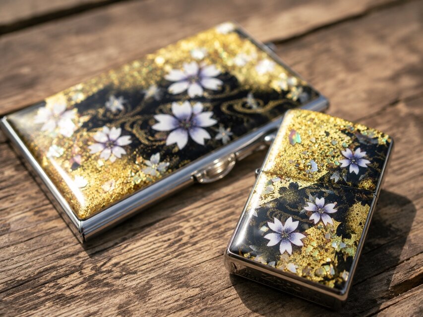 zippoケース ライター ジッポ 和柄 工芸 職人 送料無料 名入れ 桜