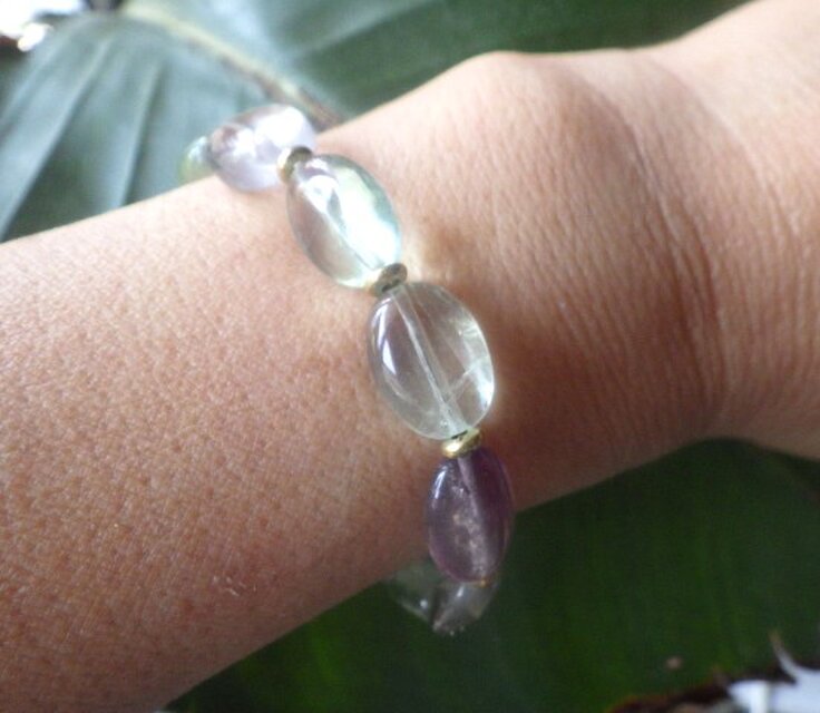 Multi-Color Fluorite & Magnetic Braceletフローライトのマグネット