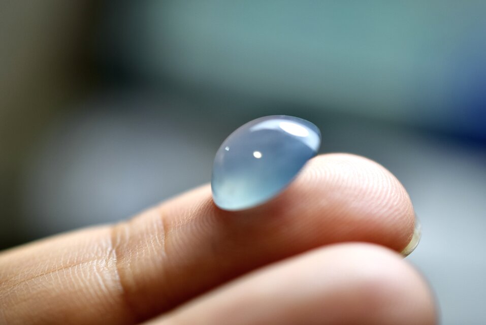 RS13-76 宝石質 氷種 青色 クリア グアテマラ産 天然 A貨 本翡翠