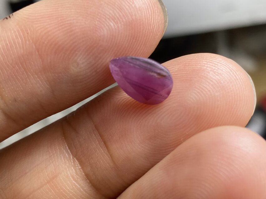 RS13-83 非加熱 1.66ct バイカラー ピンク紫 サファイア べドナム産