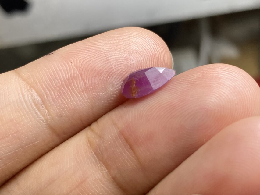 RS13-83 非加熱 1.66ct バイカラー ピンク紫 サファイア べドナム産