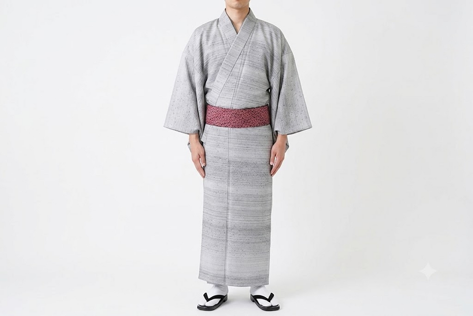 西陣織 正絹リバーシブル角帯｜「桜」×「砂紋・枯山水」メンズ 男帯