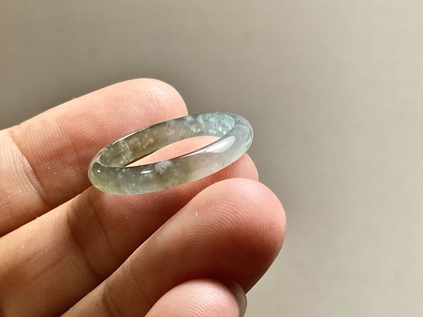 L18-126 極品 宝石質 氷種 黄翡翠 1.5号 A貨本翡翠 くりぬきリング L17-212 氷種 茶黄色 20.5号 グアテマラ産 A貨 本翡翠 くりぬき リング
