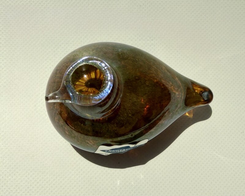Nuutajarvi Oiva Toikka Golden-Crested Kinglet ラスター&ブラウン