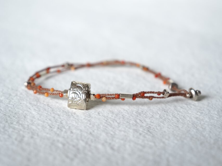 Karensilver- 2line code anklet | iichi 日々の暮らしを心地よくする