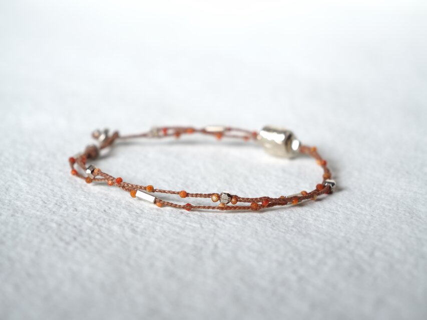 Karensilver- 2line code anklet | iichi 日々の暮らしを心地よくする