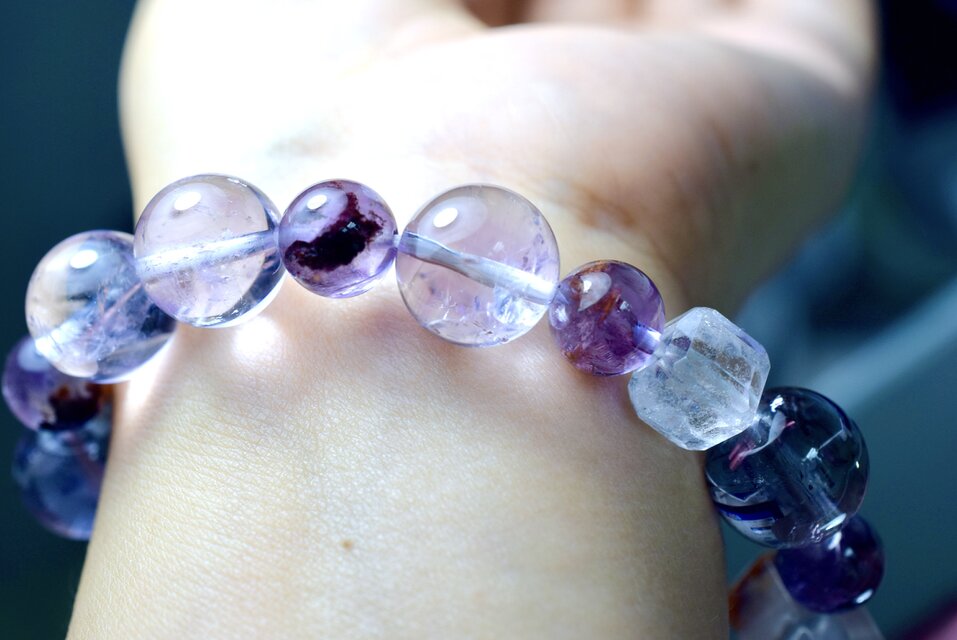 BR7-87 一点物 ラベンダー アメシスト 紫水晶スーパーセブン 紅膠花 