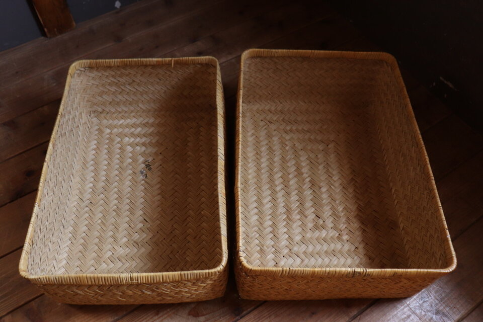 №126 行李 収納籠 道具箱 古道具 時代箱 55887 | iichi 日々の暮らしを