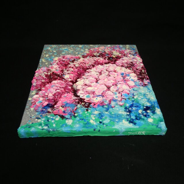 原画】雨上がりのプレリュード / 紫陽花 油絵 絵画 インテリア