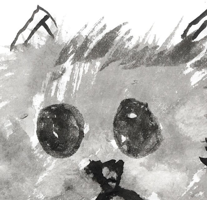 感性で描かれた墨絵のねこ | iichi 日々の暮らしを心地よくする