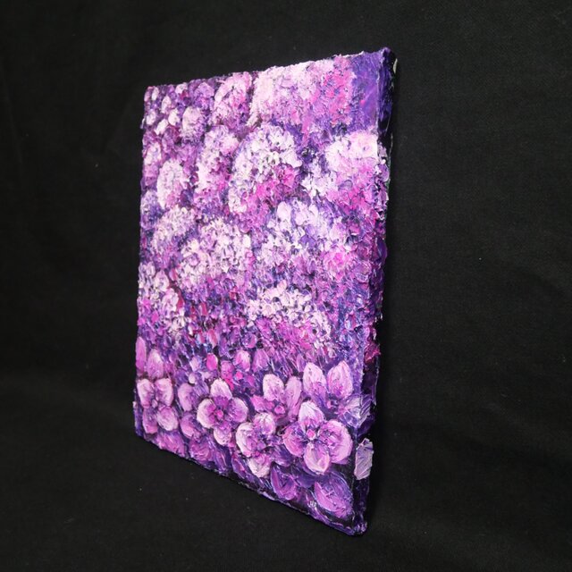 紫陽花 ハンドメイド絵画【永遠に咲く雨の宝石】油絵 原画 初夏
