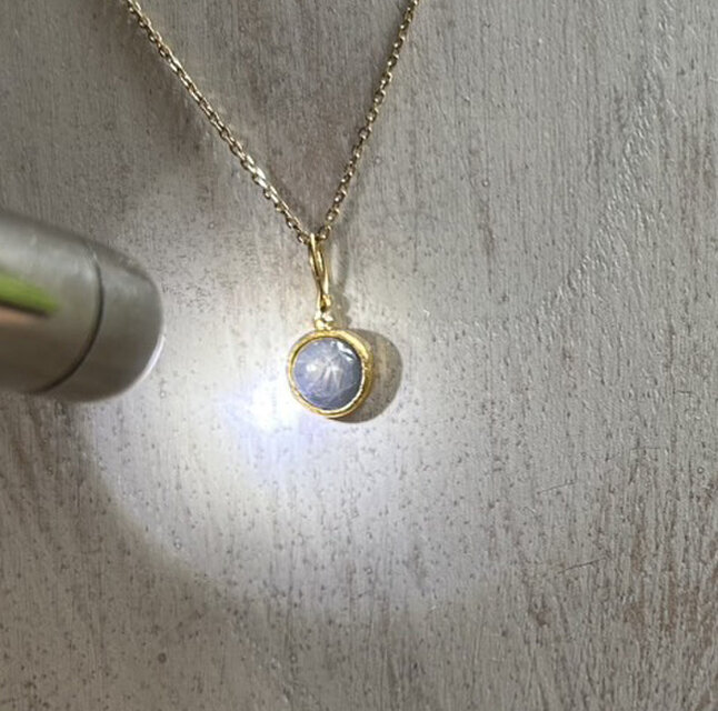 K24純金◇スター・サファイア◇1.70CT◇ ペンダントトップ | iichi