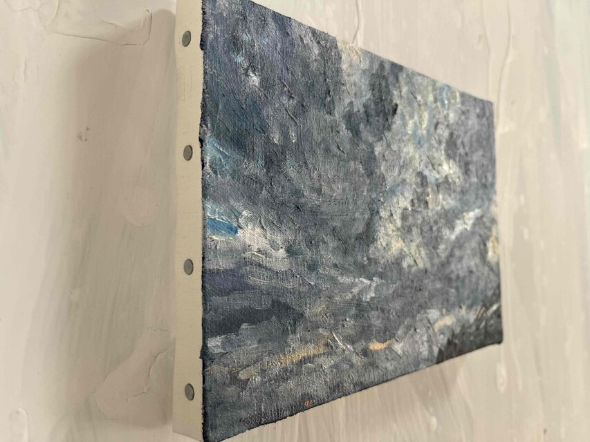 原画 油彩「近所の風景 20265」絵画・サムホールサイズ （16×23