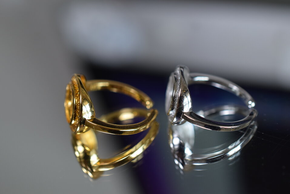 RG96 台座 8x10mm 金具 空枠 石枠 カボション ファセット リング 指輪