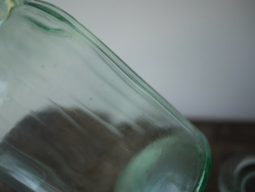 ガラスキャニスター J.H BROUGH & CO イギリス アンティーク | iichi