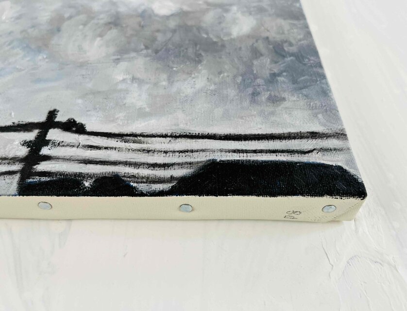 油彩画　原画「近所の風景」絵画 P8（33×46㎝）アート 　キャンバス 油彩画 原画「近所の風景」絵画 P8（33×46㎝）アート キャンバス