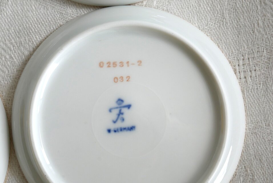 ドイツ製 FÜRSTENBERG ／フュルステンベルグ 花柄の小皿 6枚セット
