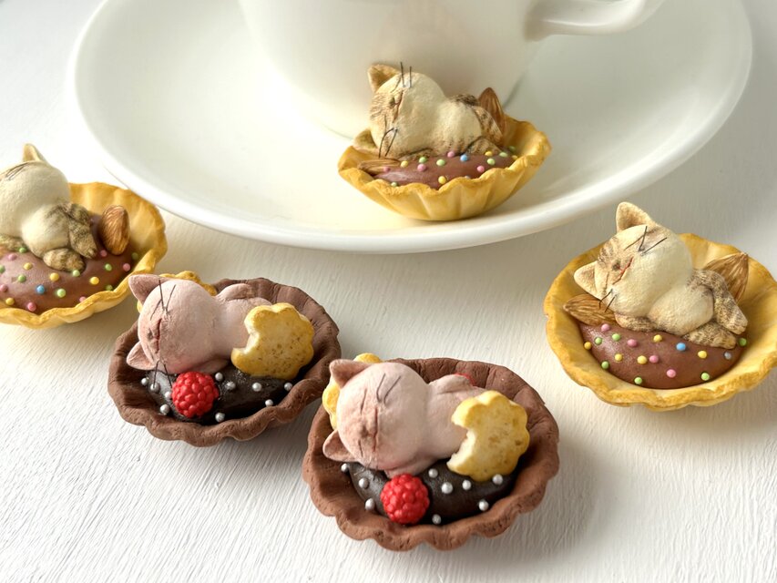 タルトになった猫さん ベリー&チョコ風 | iichi 日々の暮らしを