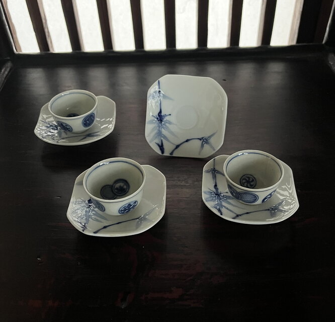 隅切り 四角 豆皿 竹 笹 4枚 yk307 | iichi 日々の暮らしを心地よく