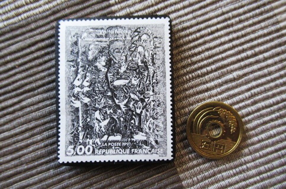 フランス 美術1991年 切手ブローチ10976 | iichi 日々の暮らしを