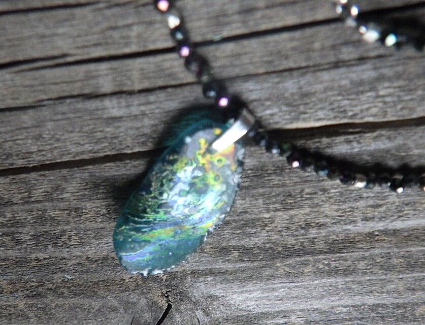 Ancient Romanglass Necklace3WAY☆ローマングラス ブラックスピネル