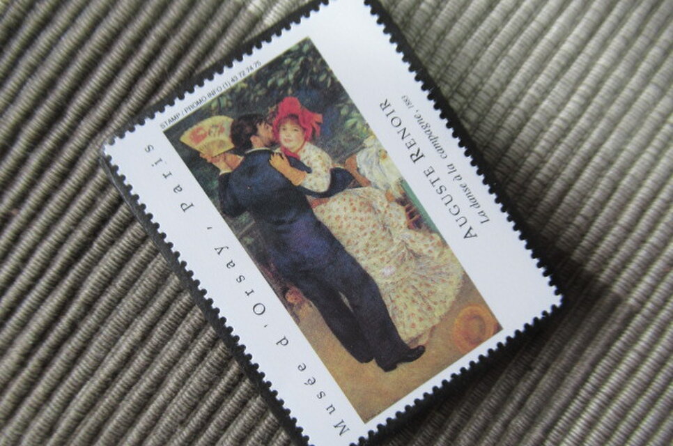 フランス 美術1968年 切手ブローチ10982 | iichi 日々の暮らしを