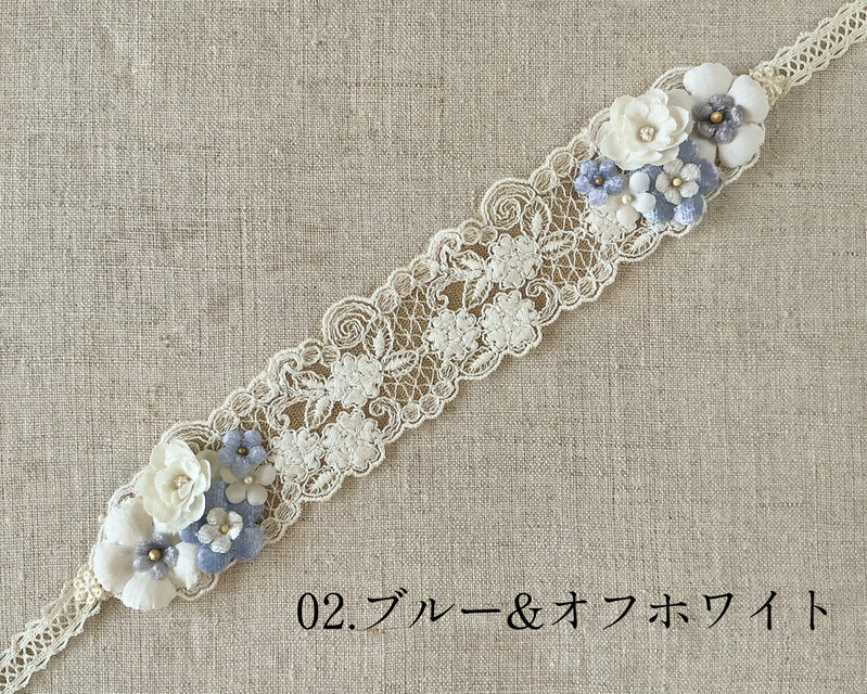 ドール用染め花付きレースのヘッドドレス(L) | iichi 日々の暮らしを