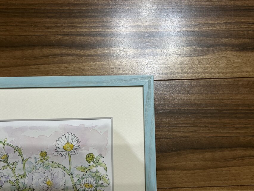 春の庭(水彩画、春、花、フレーム付き) | iichi 日々の暮らしを
