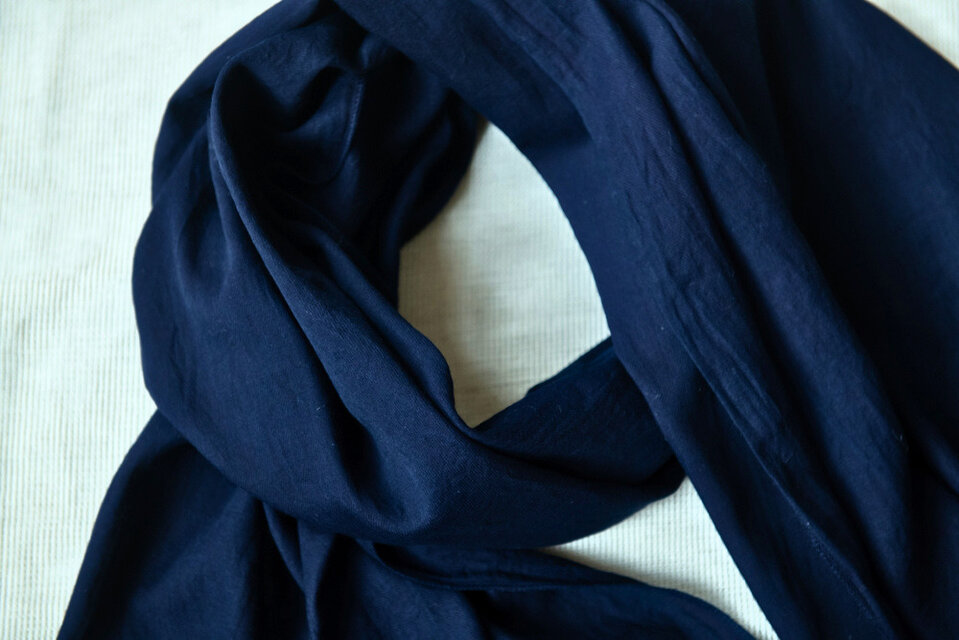 藍染 カルゼ大判ストール【Organic Cotton】のコピー | iichi 日々の