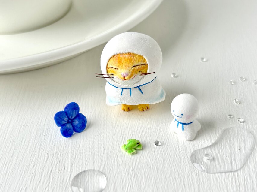 てるてる猫さんとてるてる坊主さん | iichi 日々の暮らしを心地よく