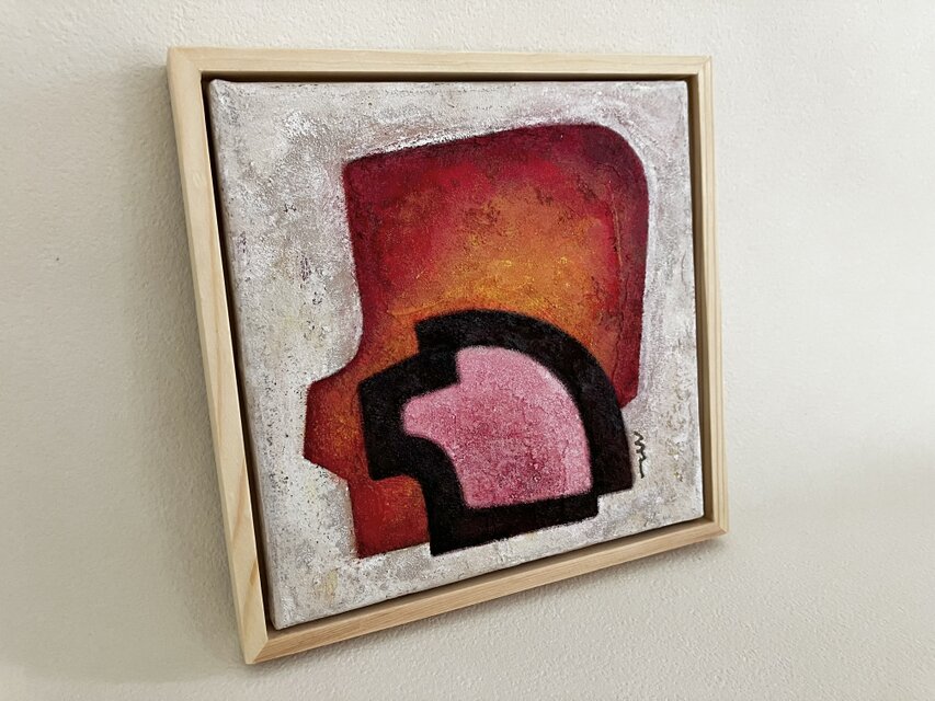 redpink」アクリル画 | iichi 日々の暮らしを心地よくするハンドメイド