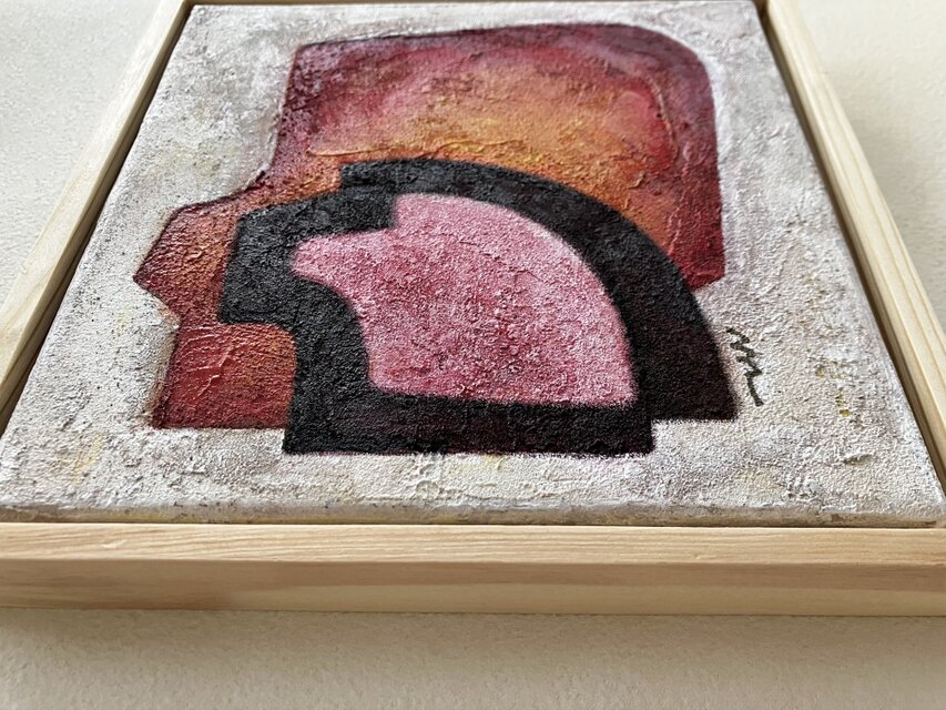 redpink」アクリル画 | iichi 日々の暮らしを心地よくするハンドメイド