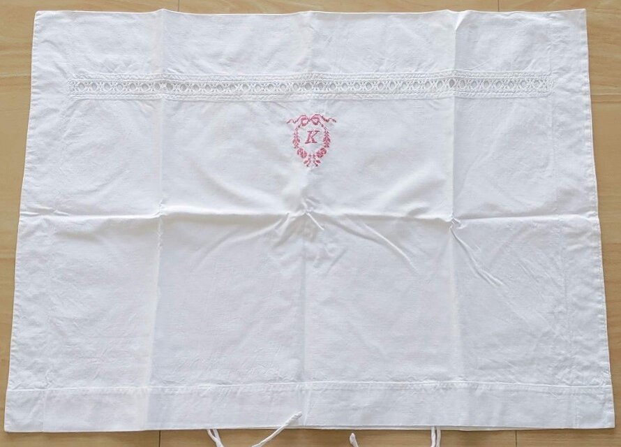 美品！アンティークピロケース クロスステッチ 大判 綿 | iichi 日々の