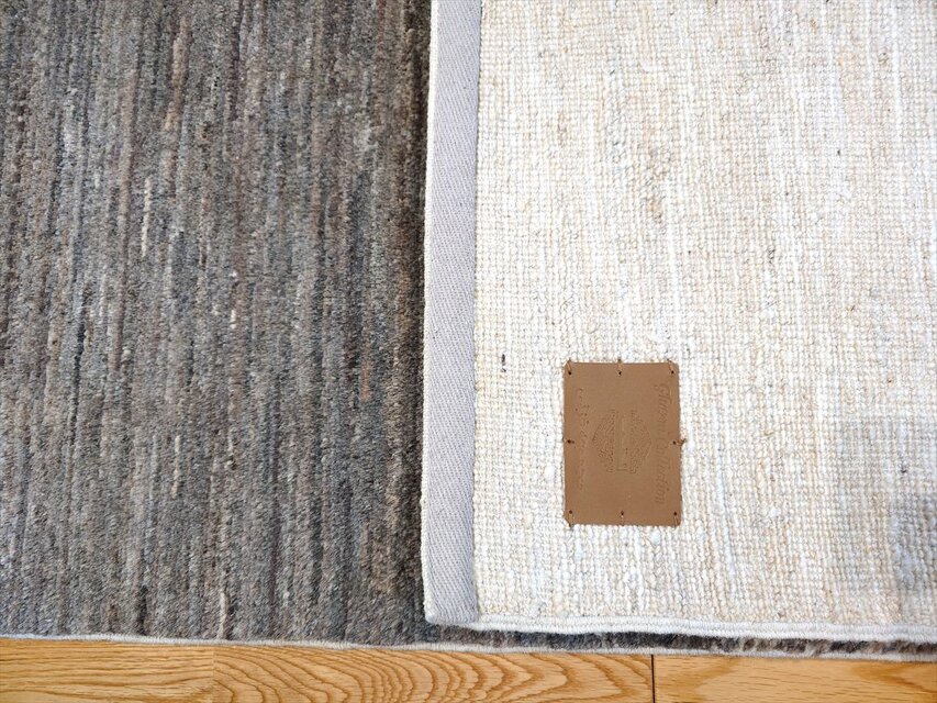ハンドメイド 夏は涼しく冬は暖かい オールシーズン天然無染ラグ